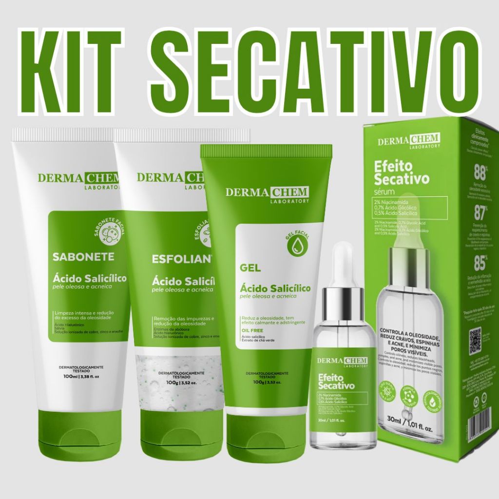 Kit Tratamento de Acne e Controle de Oleosidade Á