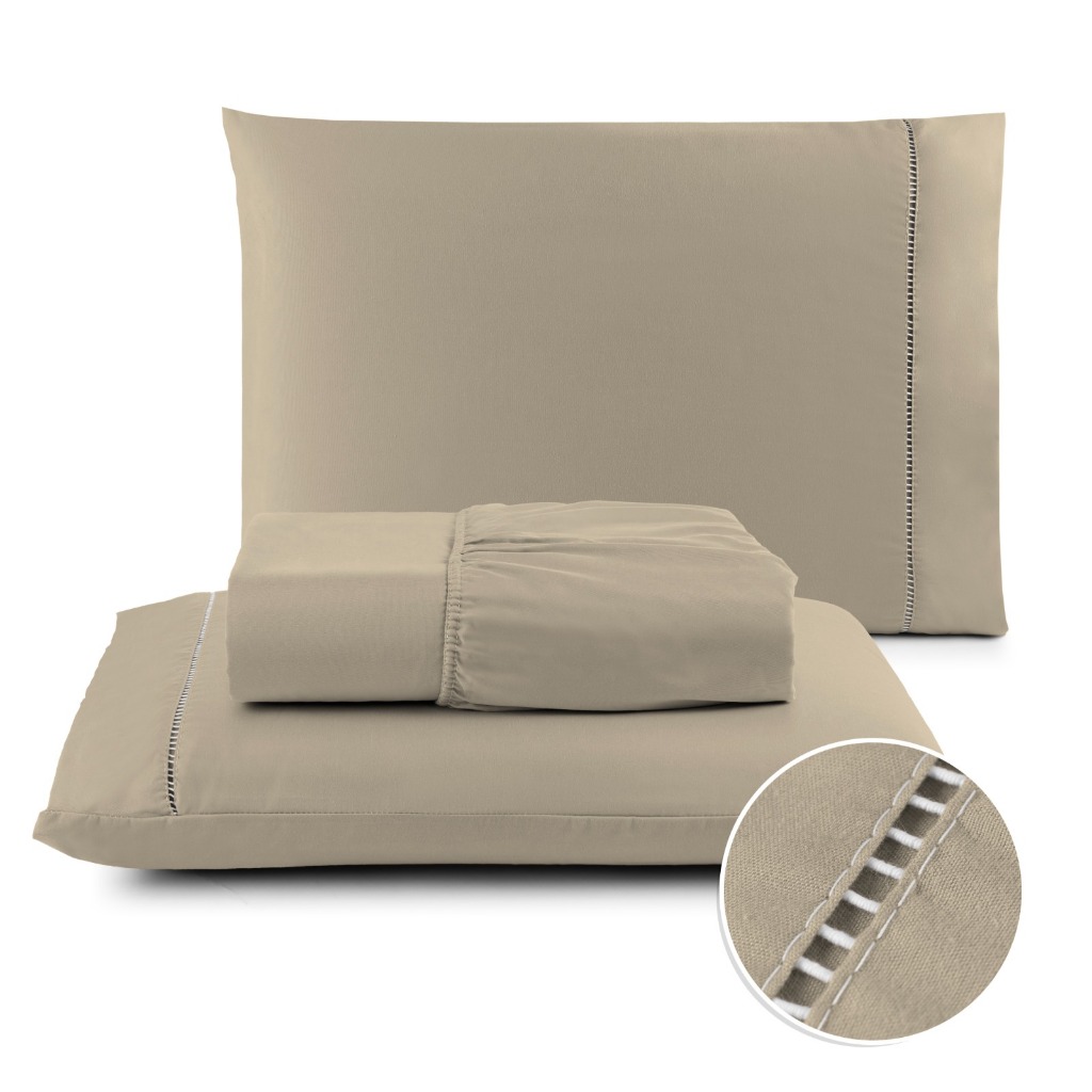 Lencol Queen Jogo De Cama Casal 400 Fios King Micr