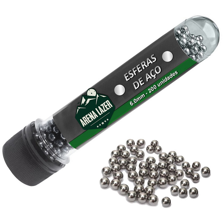 Esfera Aço 6mm 200un Polidas p/ Pistola de Press�