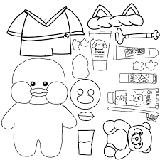 Kit 60 Desenhos de Paper Duck  Para Colorir  (Folh