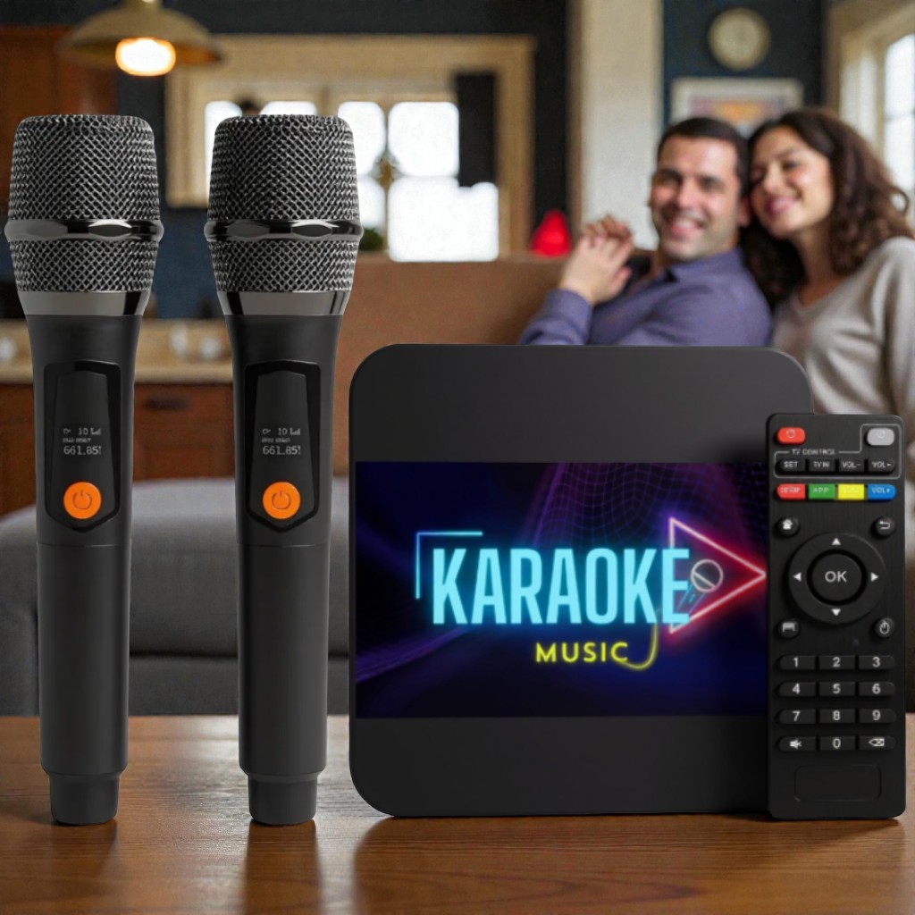 Karaoke Smart 4K Bluetooth Inteligente + 2 Microfo