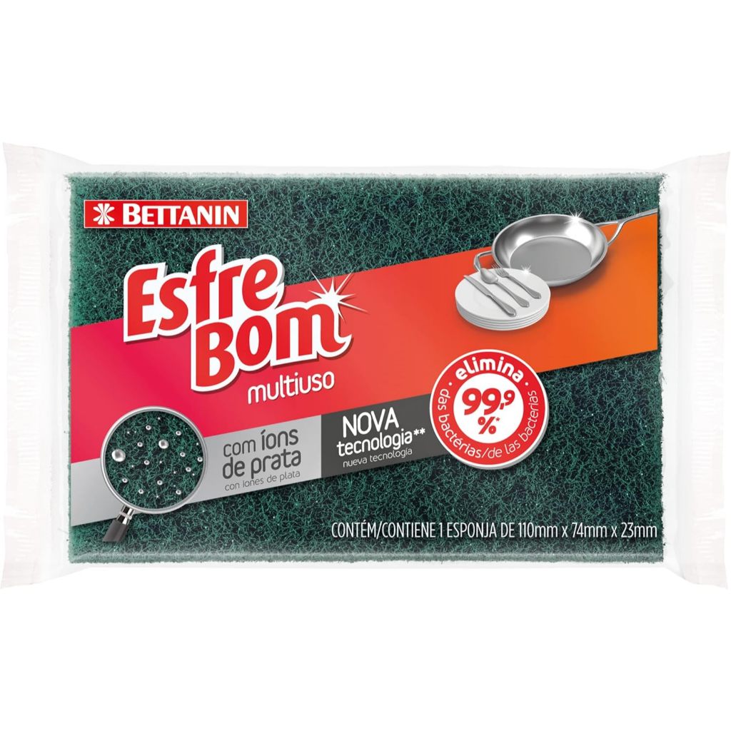 Esponja Dupla Face Multiuso Limpeza Pesada Cozinha