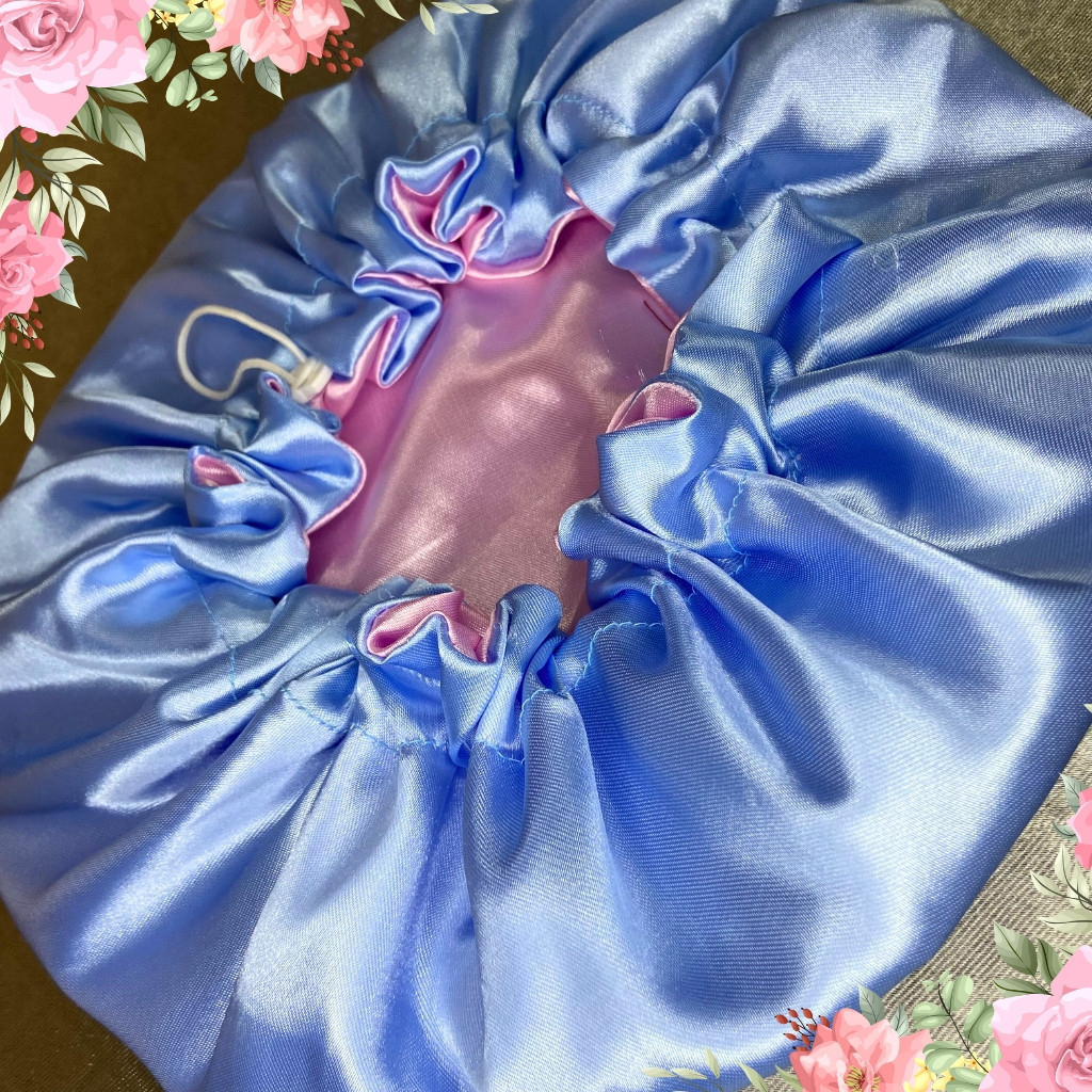 Kit 2 Unidades Touca de Cetim Dupla Face Ajustáve