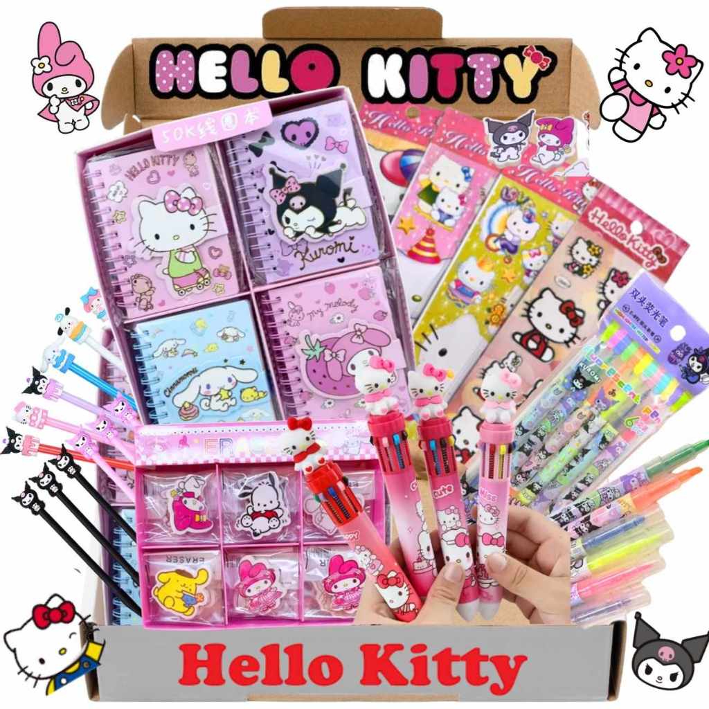 Kit Hello Kitty E Turma Sanrio Escolar Caderno Can