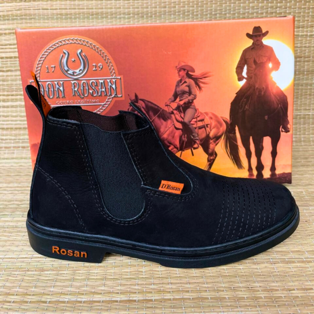 Bota Botina Masculina Don Rosan Bota Couro Nobuck 