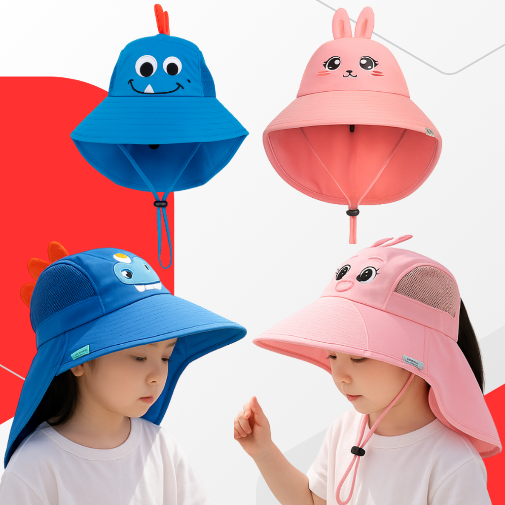 Chapéu Infantil Proteção Solar Viseira De Praia