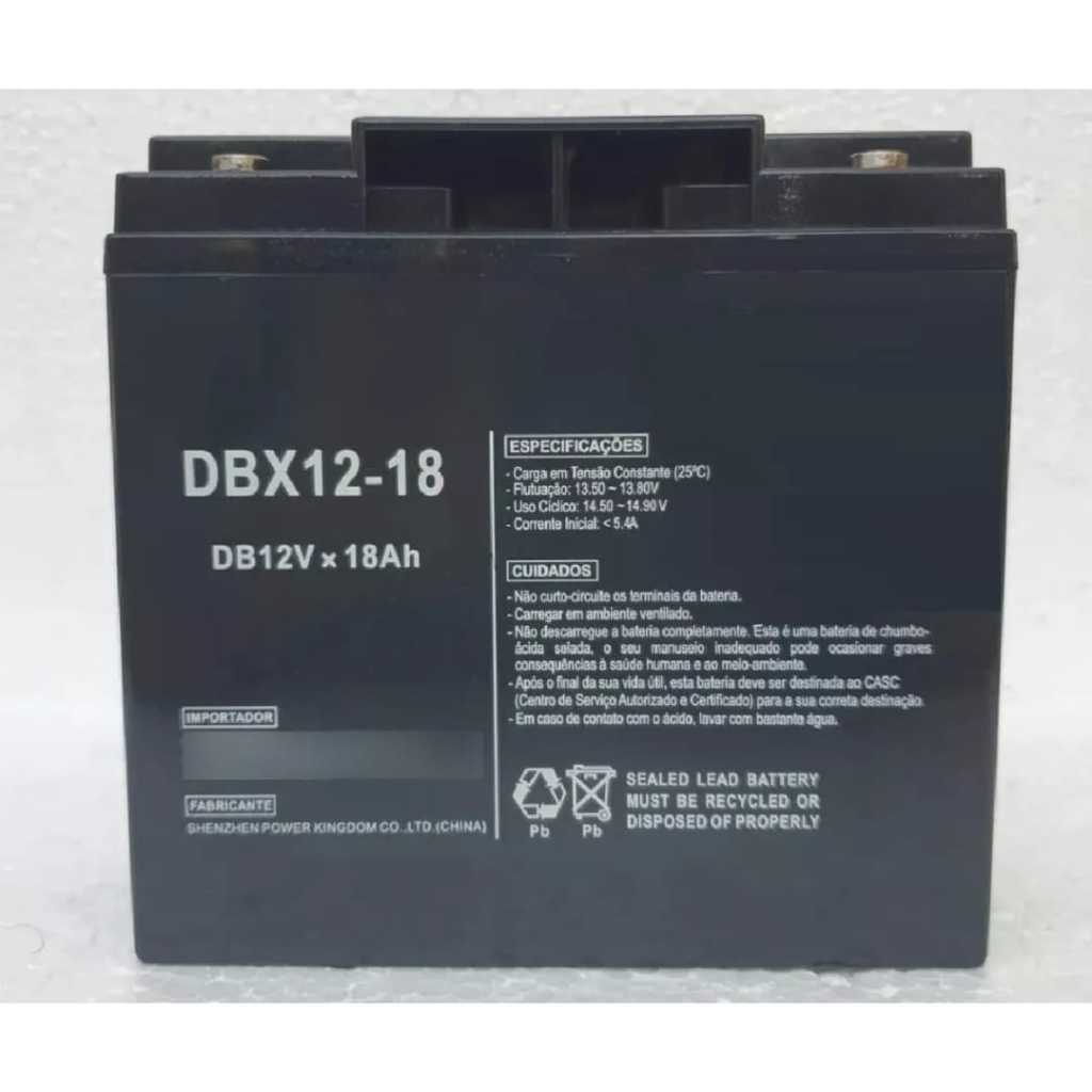 Bateria 12V 18Ah Original Alta Eficiência Nobreak