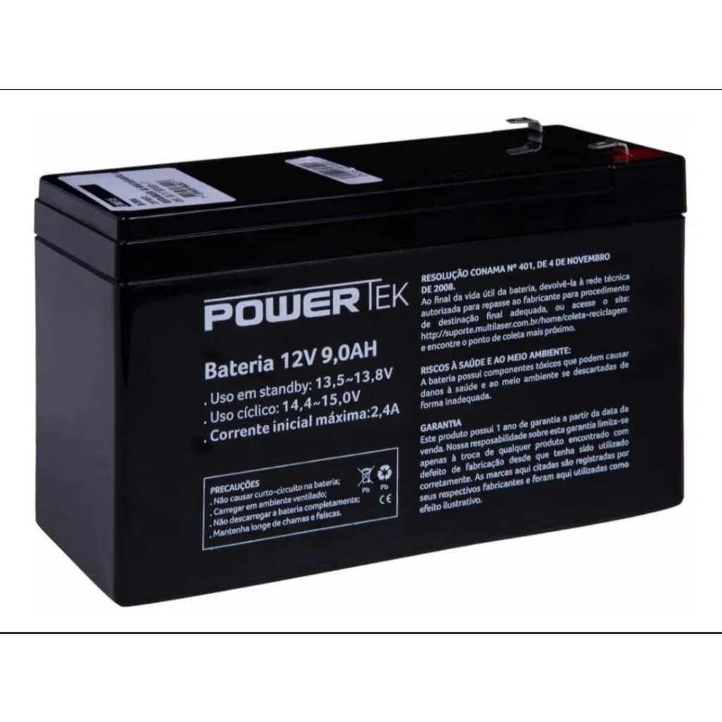 Bateria Selada VRLA 12V9Ah Alarme, Cerca Elétrica