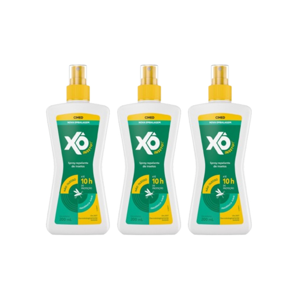 Kit 3 Unidades Repelente Xô Inseto 200ml