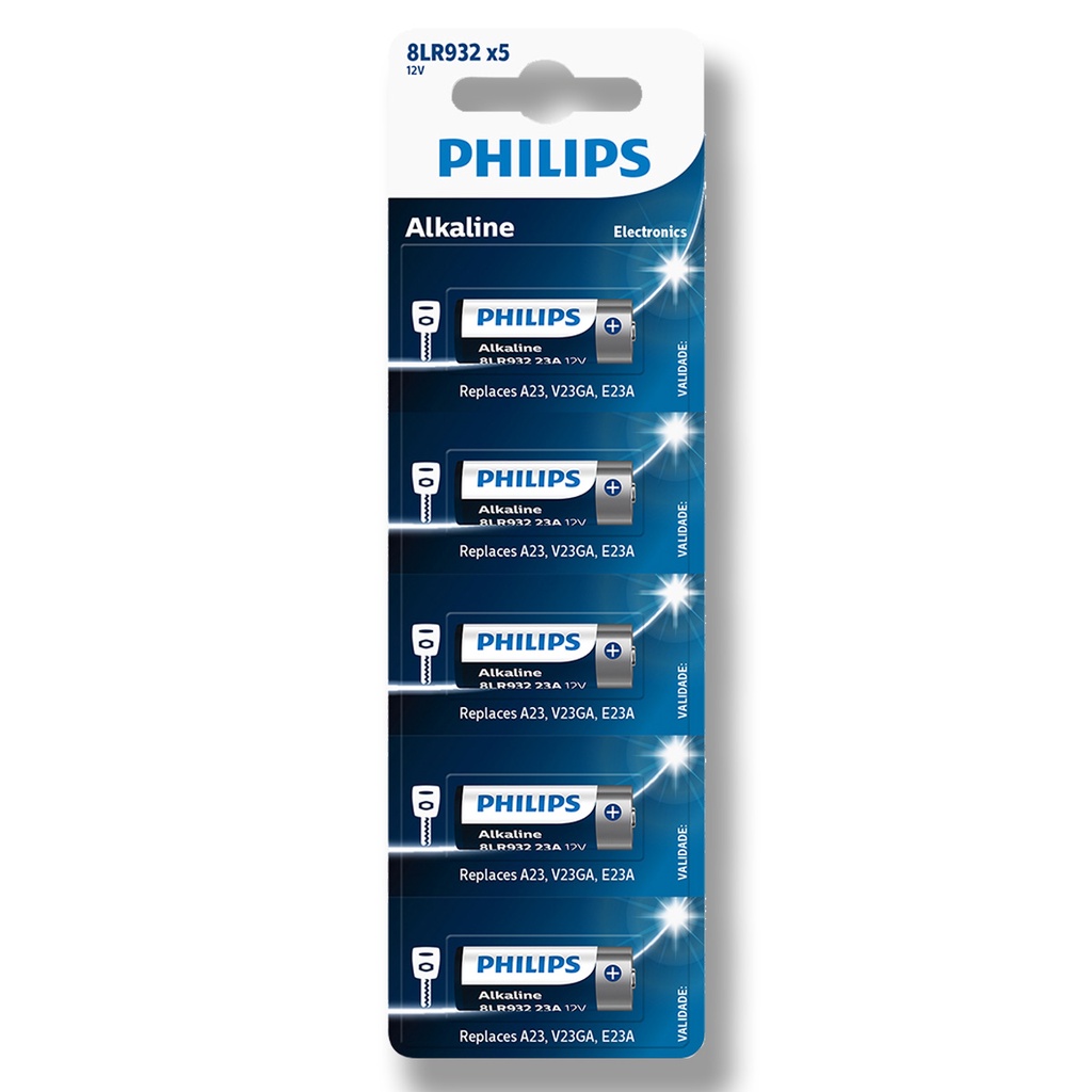 Pilha Alcalina 23A Philips Bateria MN21 V23GA A23 