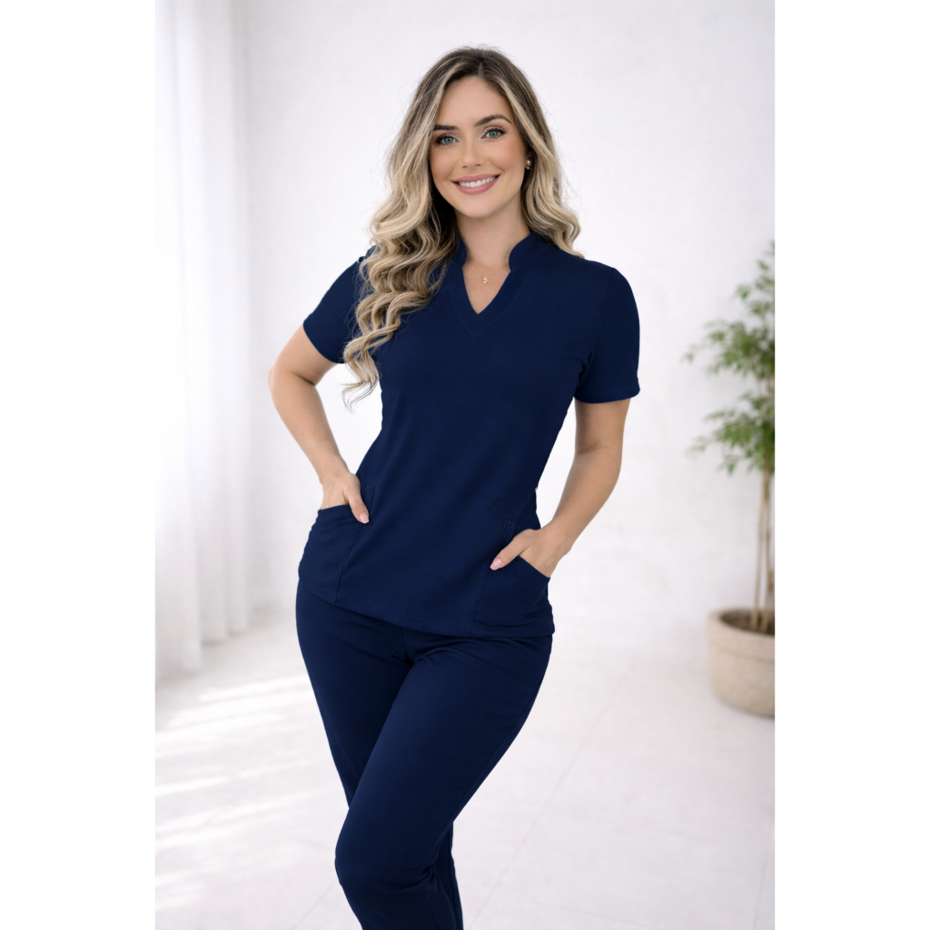 Pijama Cirúrgico Hospitalar Feminino de Malha | S