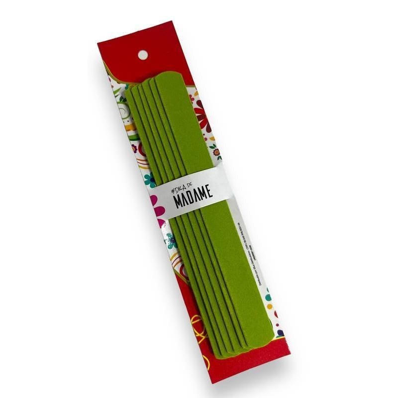 Lixa Americana Larga Verde com 6un