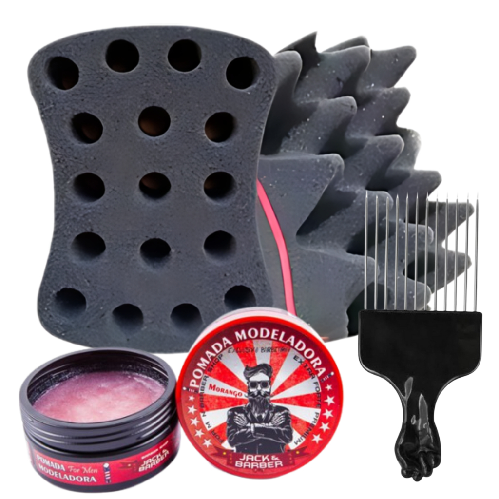 Esponja Nudred Dupla Enrolar Cabelos M 16mm + cera