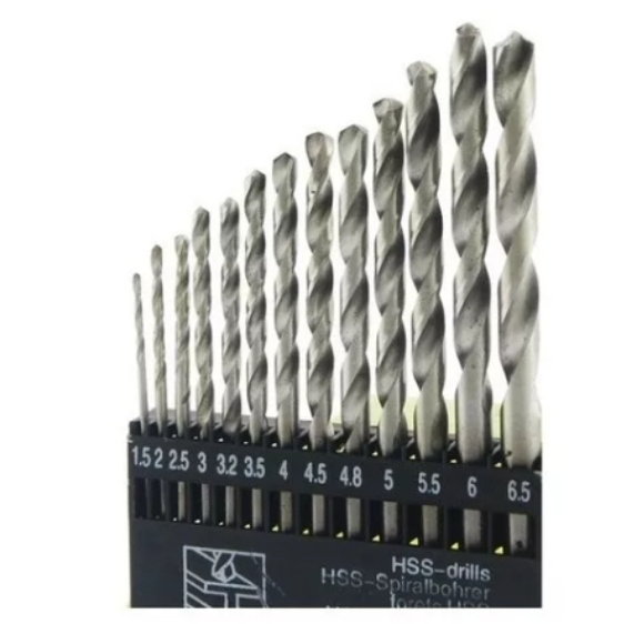 Kit Jogo De Brocas Em Aço Rápido P/ Metais 13 P�