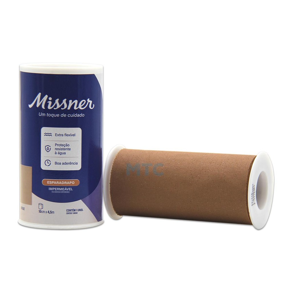 Esparadrapo Impermeável Bege – 10cm x 4,5m 