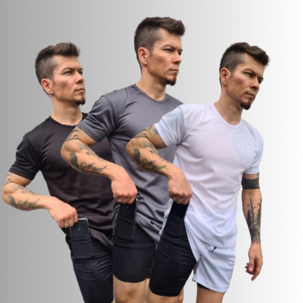 Kit 3 Conjunto de Academia Masculino Estilo Boyfri