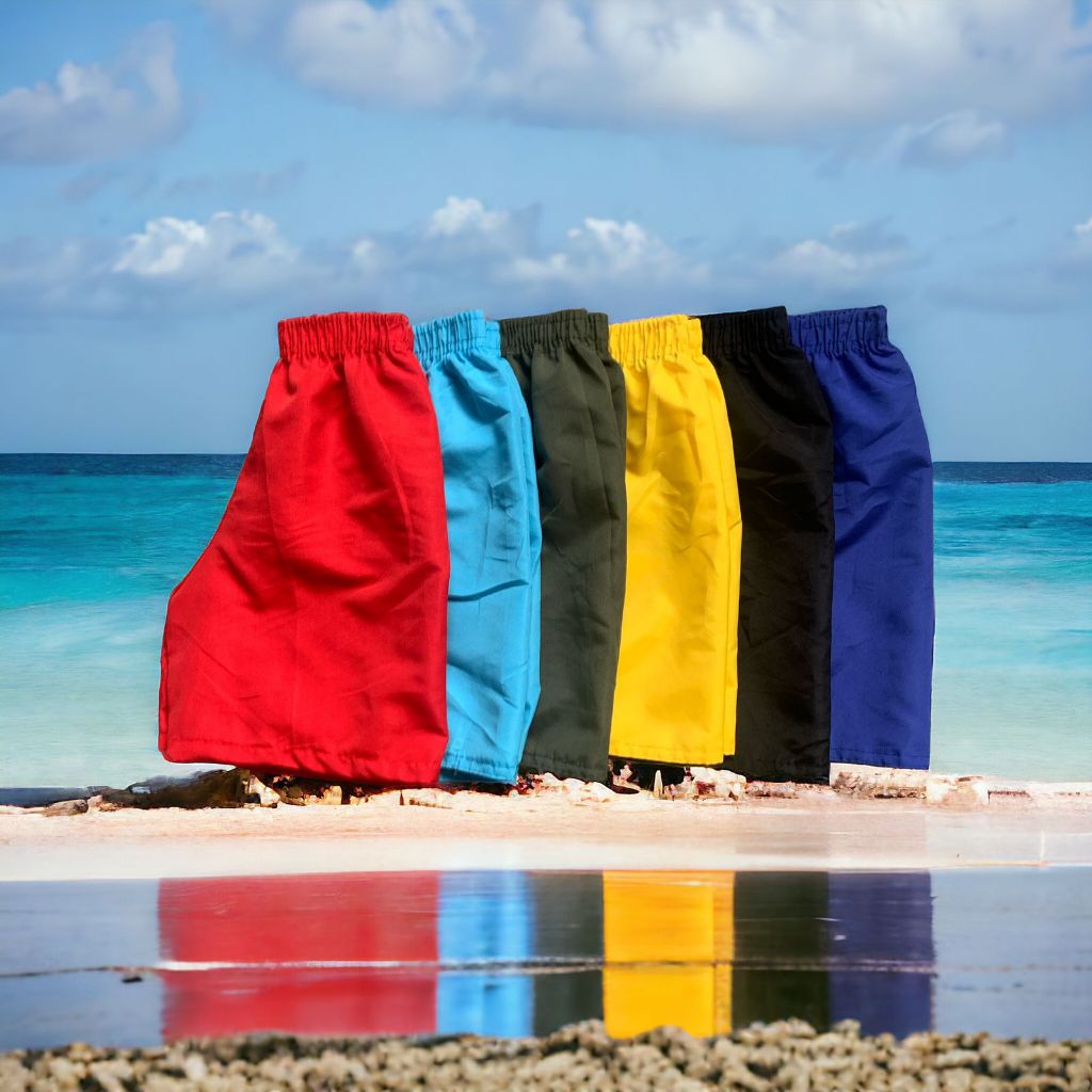 Kit 5 Bermuda Infantil Tactel Shorts liso Menino T