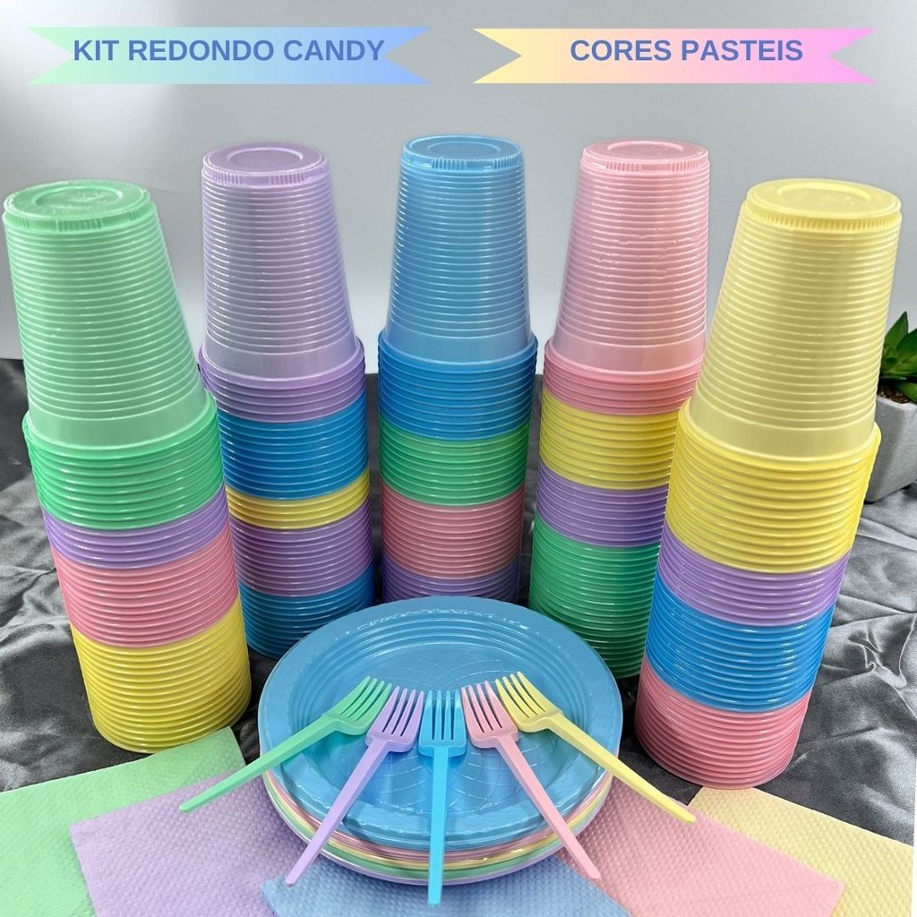 Kit Completo 200 Itens Festa Aniversário Candy De