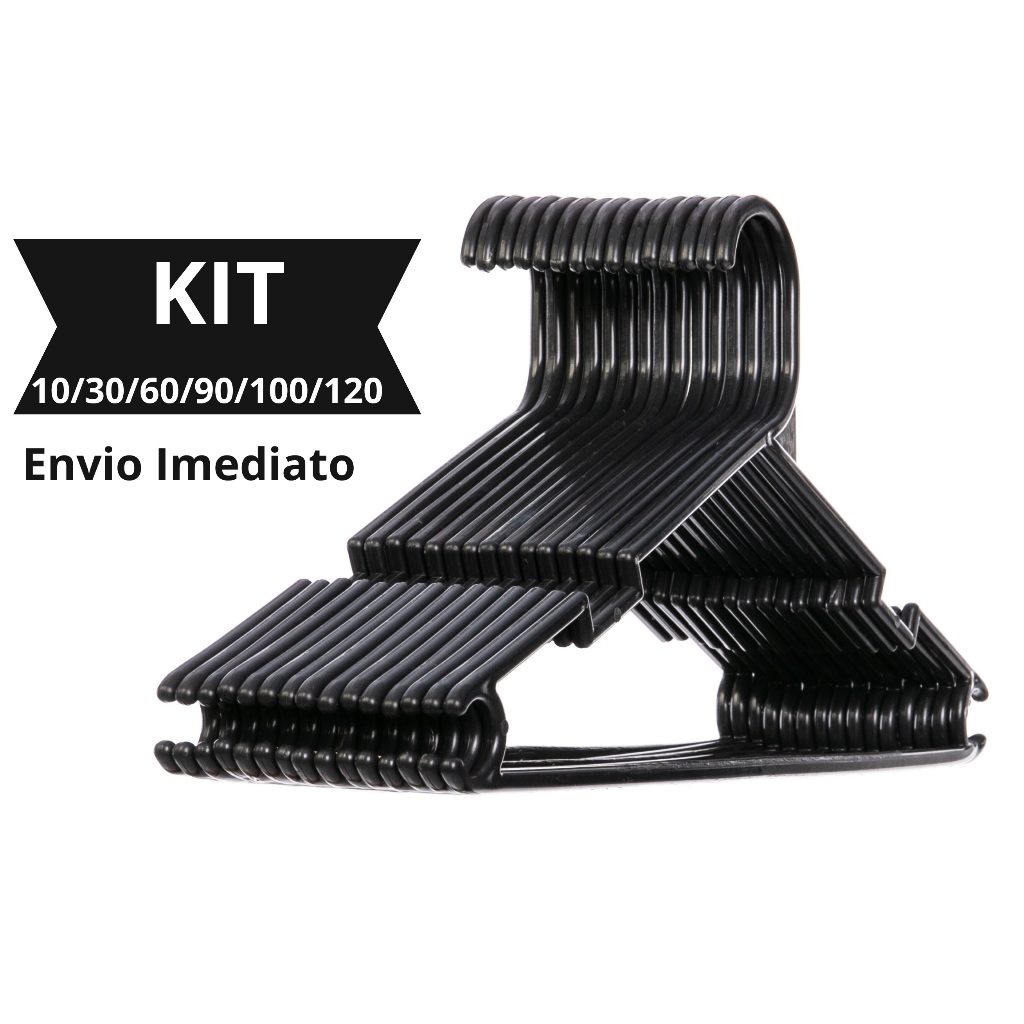 Kit Variação de 10 a 120 Cabides Adulto Resisten