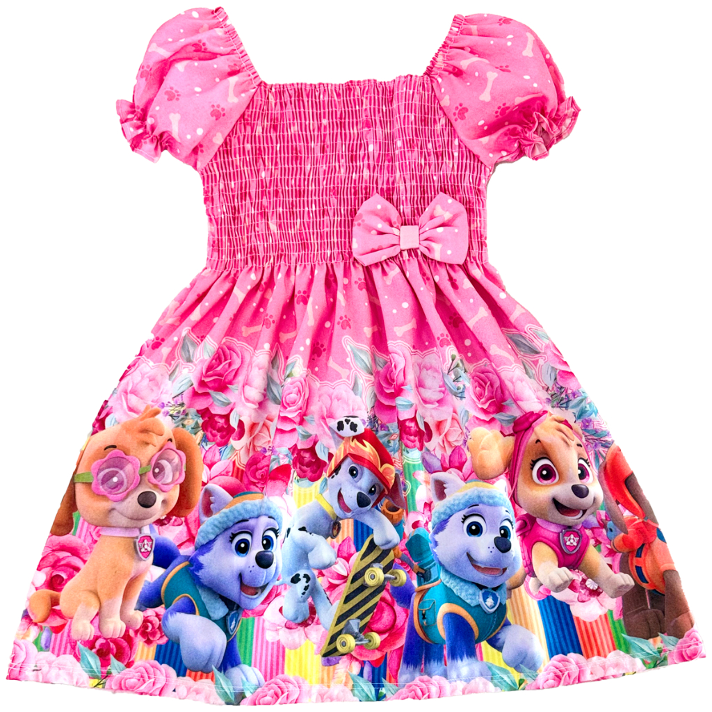 Vestido Infantil Personagens Princesas Minnie Froz