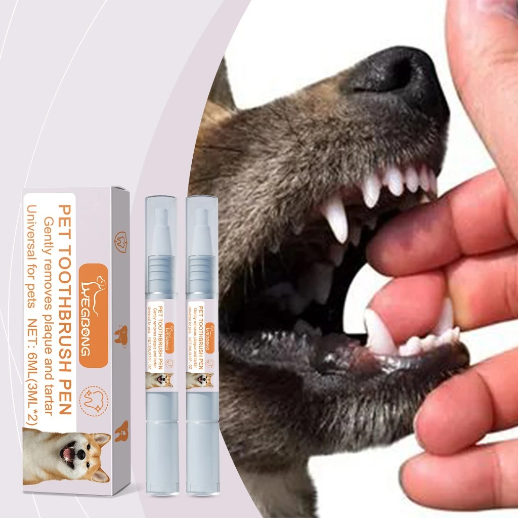 KIT 2 Escova Dental Para Pets Cachorro e Gato Uso 