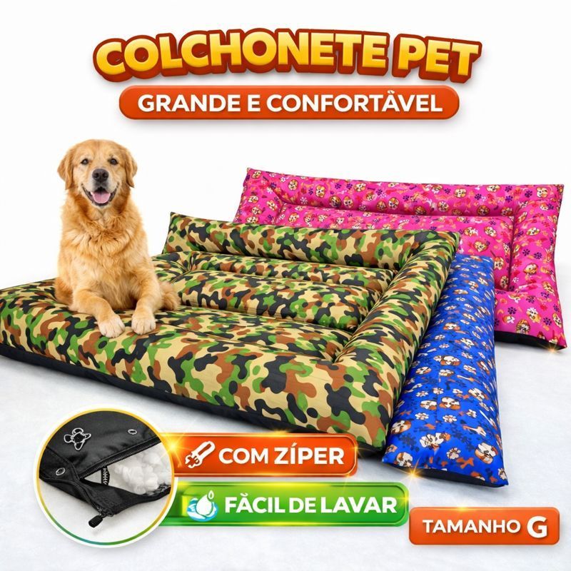 Cama Colchonete para pet Cachorro Gato Grande 93 x