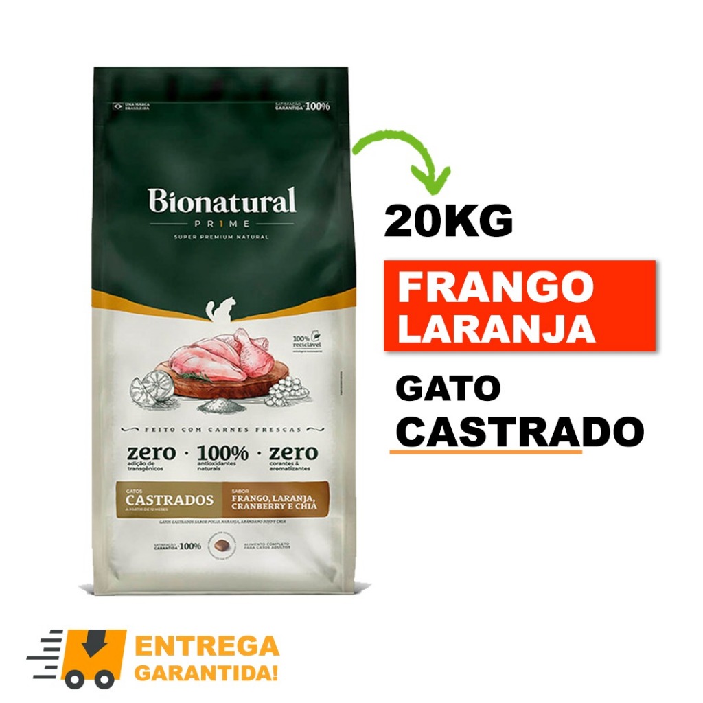 Ração Bionatural Prime Super Premium Gatos Castr