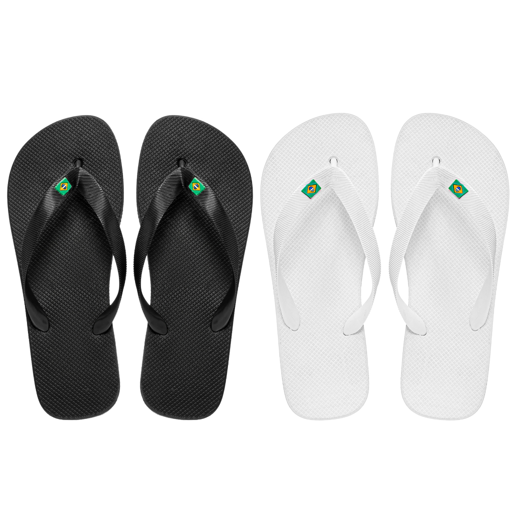 Kit Chinelo Masculino Feminino Confortável Branco