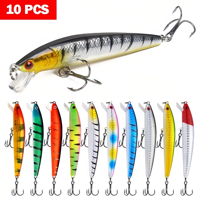 Kit 5/10 Iscas Artificiais Importadas 1/2 Meia Ág