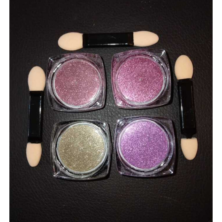 Kit Com 4 Pó Colorido Holográfico Diversos Decor