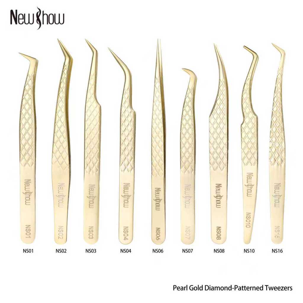 New Show Pinça Curva Curvada Reta Extensao De Cil