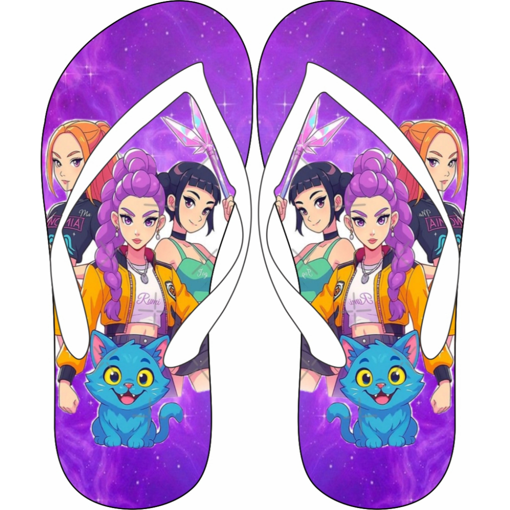 Chinelo Guerreiras k-pop adulto e infantil