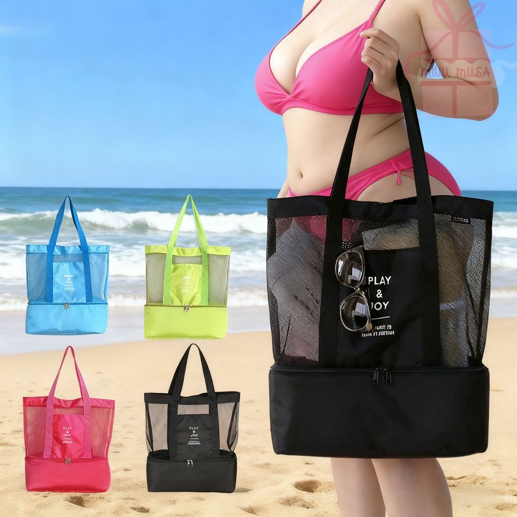 Bolsa de praia Com Cooler com compartimento térmi