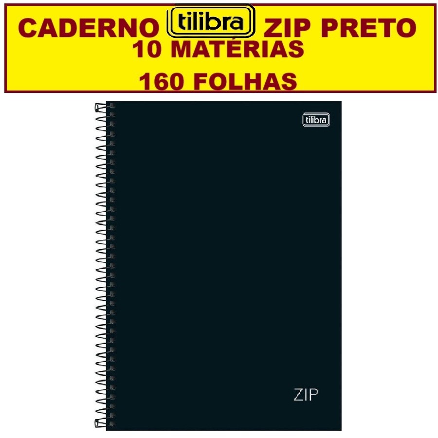 Caderno Tilibra 10 Matérias 160 Folhas Escolar zi
