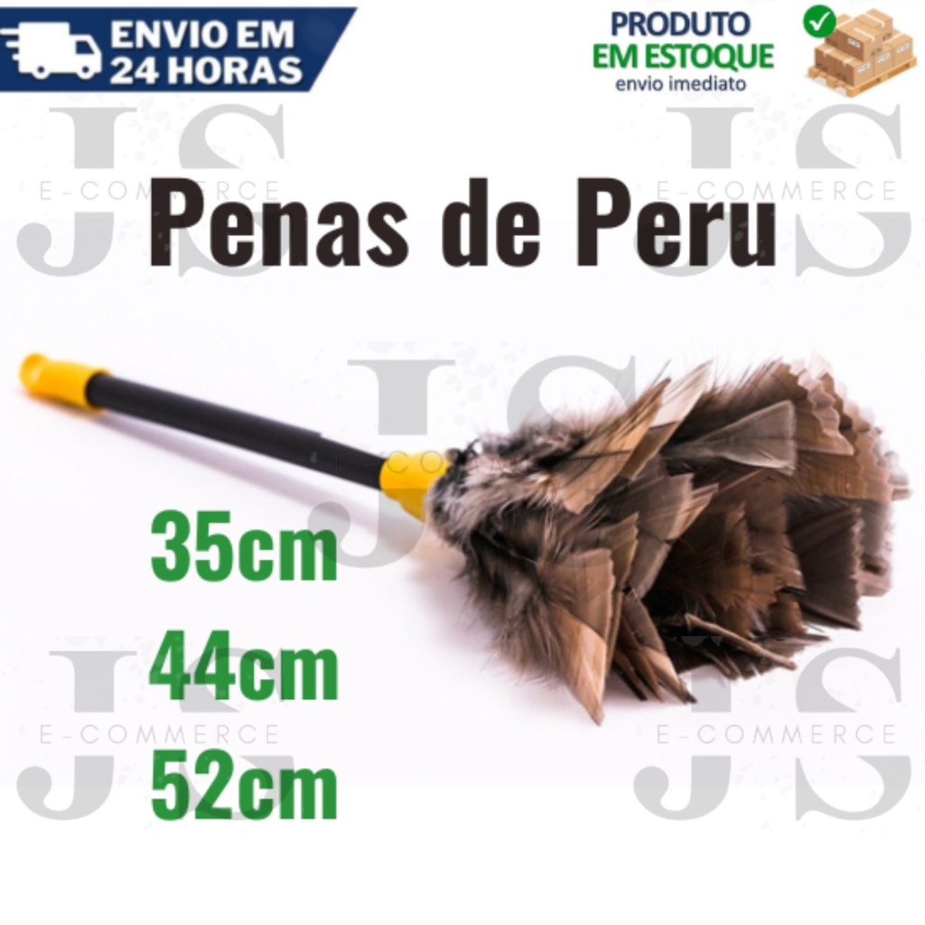 Espanador Penas de Peru 35cm, 42cm e 52cm Tira Pó