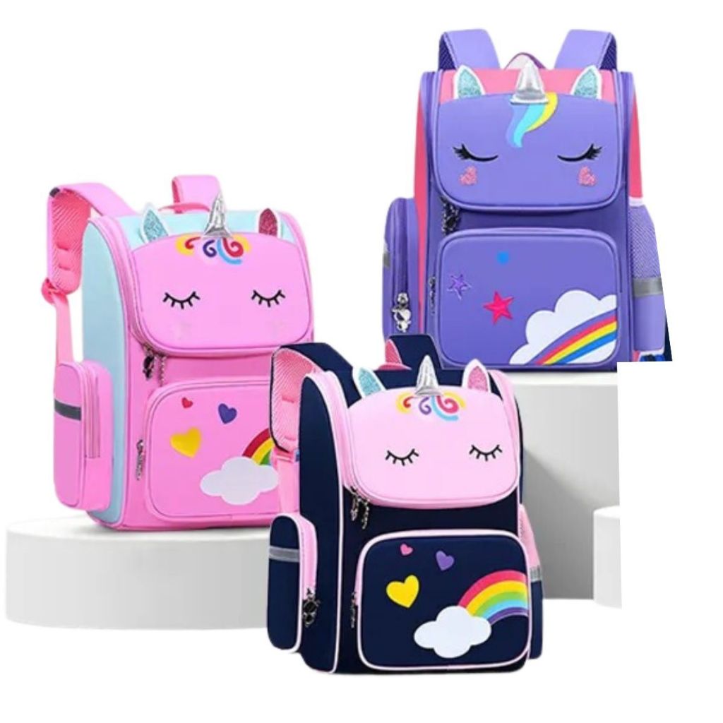 Mochila Escolar Infantil Mochila De Unicórnio Com