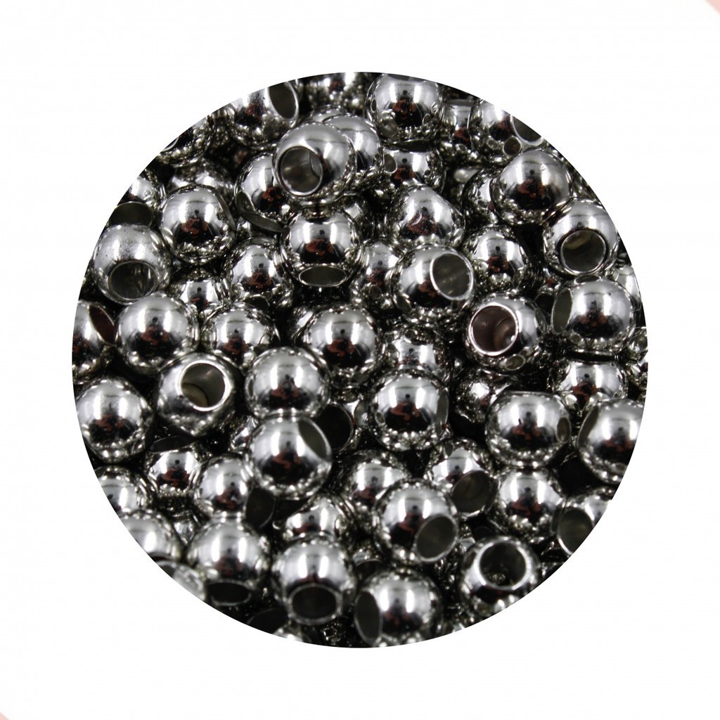 Entremeio Bola De 08mm Em Abs Pacote Com 500 Grama