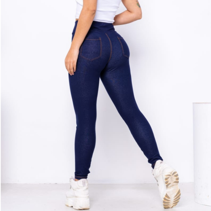 Calça Jeans Fake Skinny Feminina Com Elastano Cin