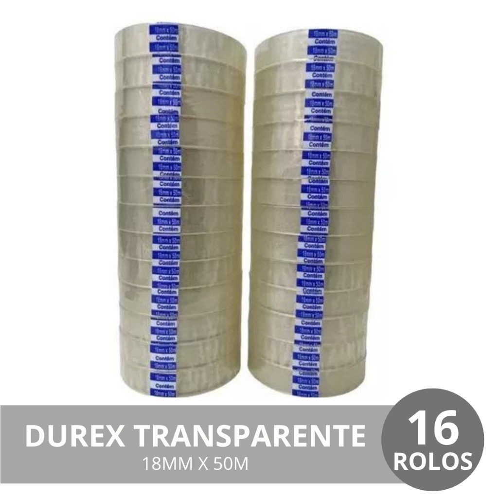 KIT 12 ROLOS DE FITA ADESIVA 18X50 – DUREX