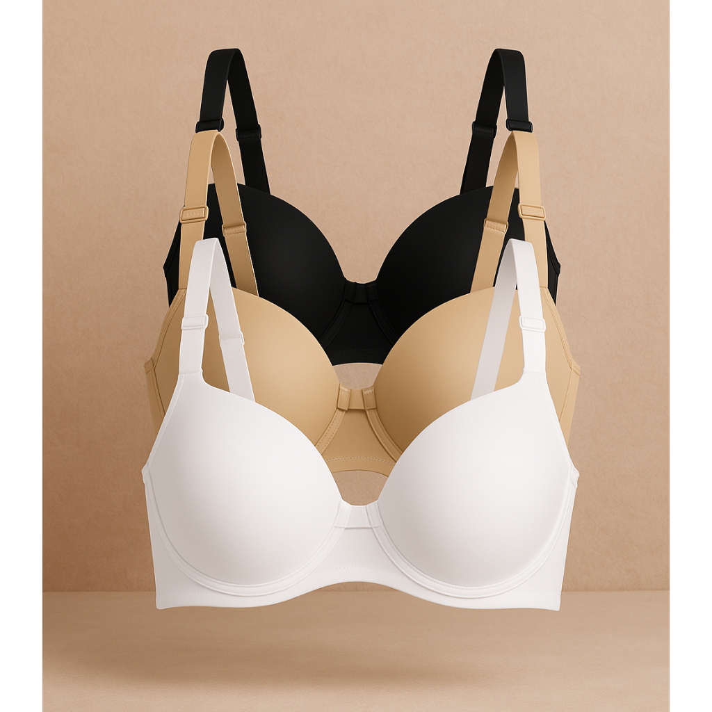 Kit com 3 Sutiã Reforçado Com Bojo Soutien Premi