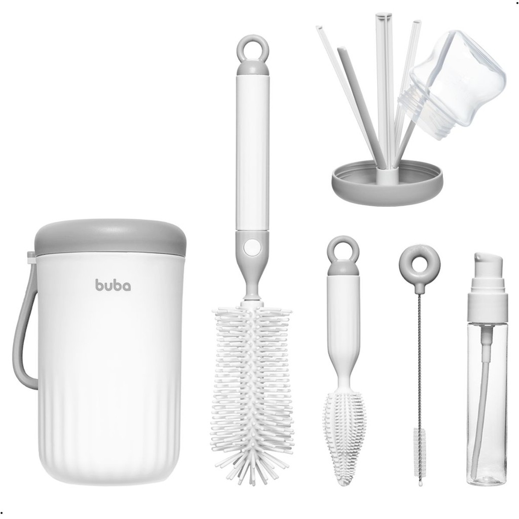Kit Escova Limpeza de Mamadeira e Bico Portátil E