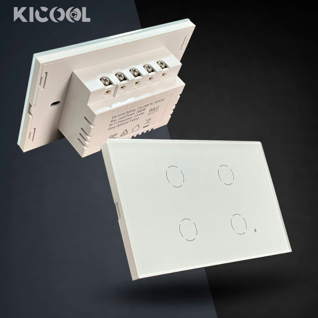 Interruptor Inteligente 1.2.3.4 Teclas Tuya Alexa 