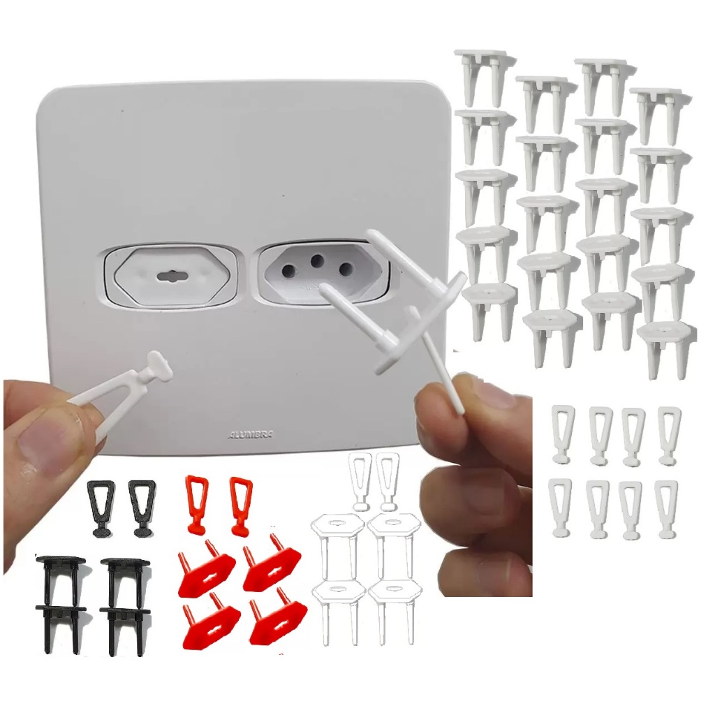 Protetores de Tomadas com chavinhas Anti choque Se