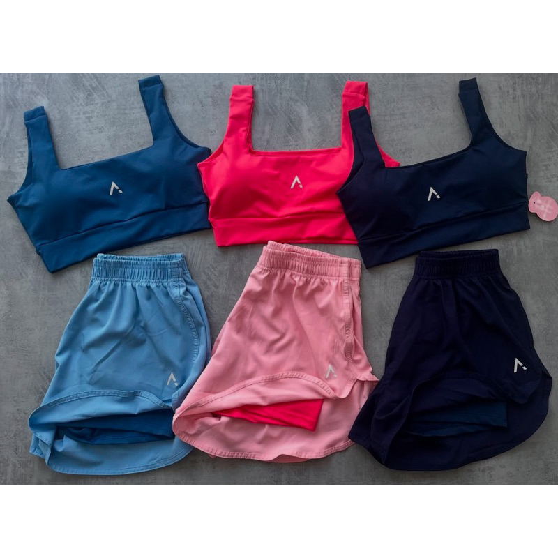 Conjunto Short Duplo Fitness Premium Poliamida Com