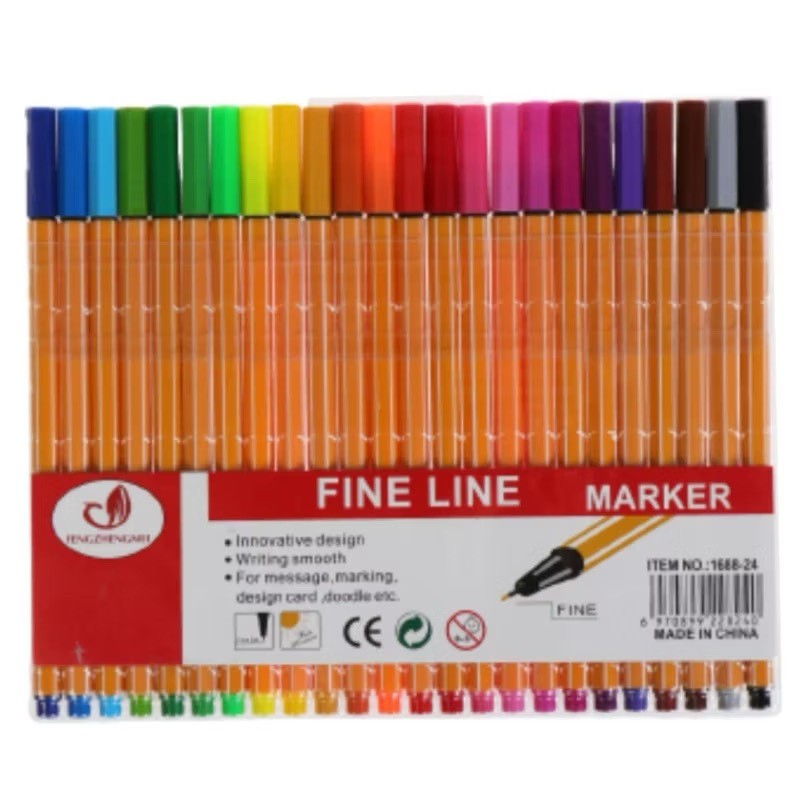 kit 12/18/24 Canetas Coloridas Fine Line Ponta Fin