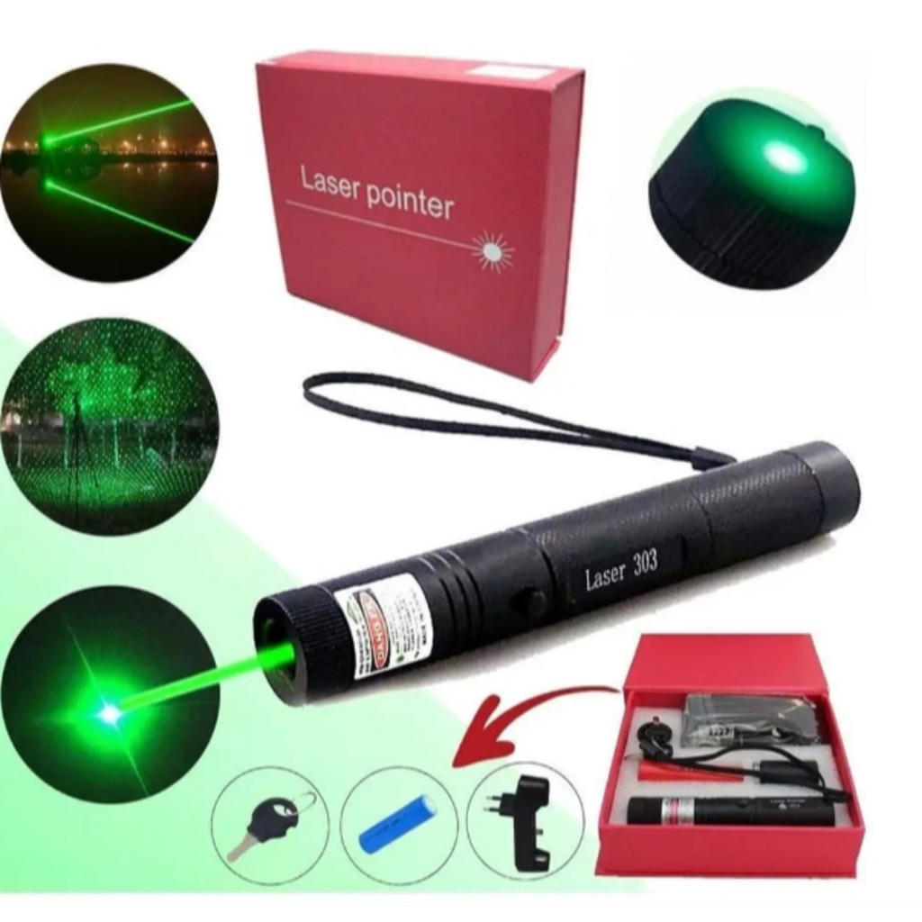 Caneta Laser Pointer Verde Ultra Forte Alcance 50k