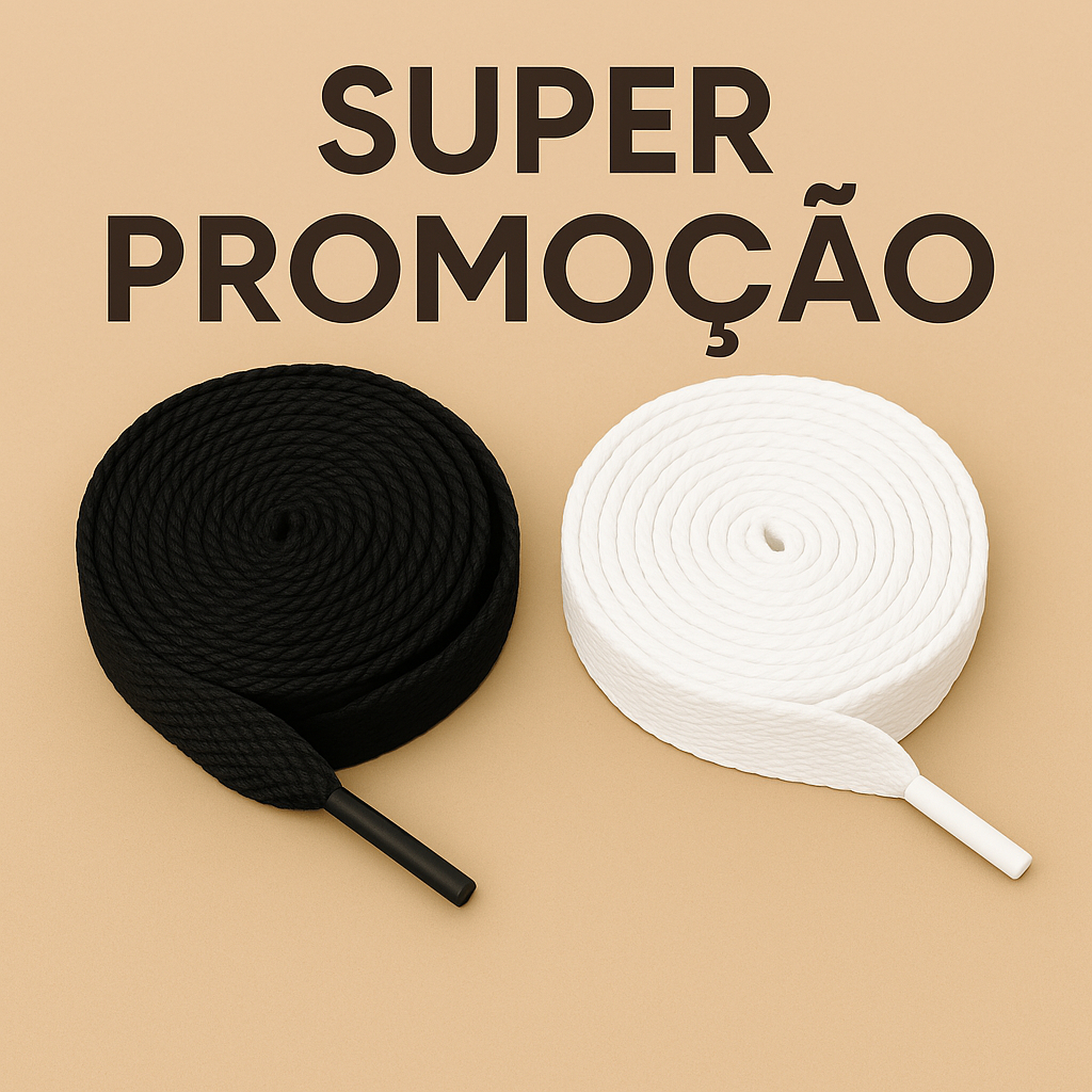 Cadarço fat lace grosso bboy largo tendência ori