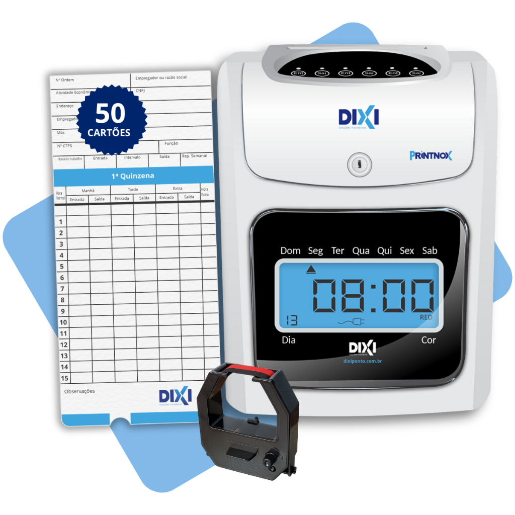 Kit Relogio Ponto Cartográfico Eletronico + 50 Ca