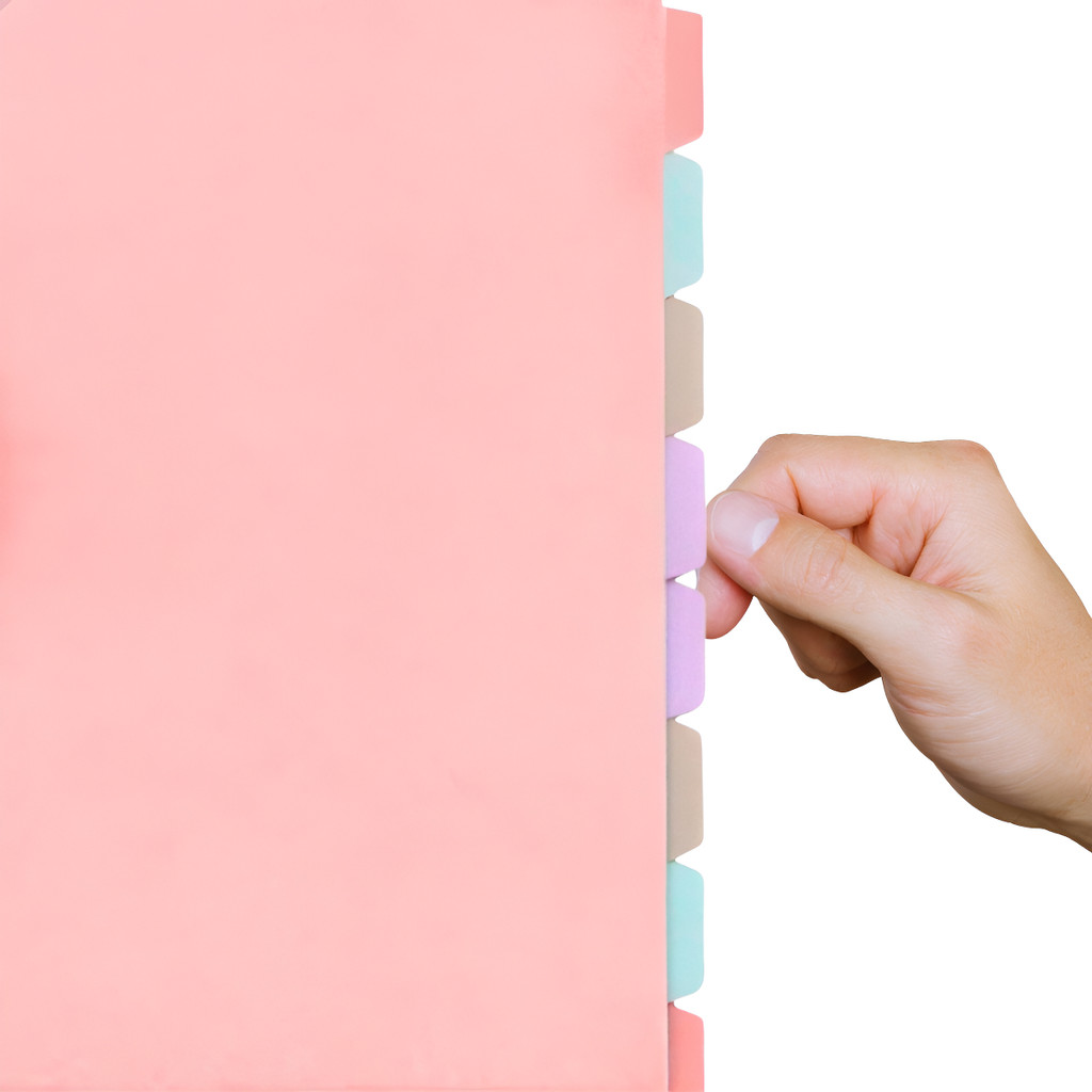 4/8 Divisórias Coloridas Caderno Inteligente A4/B