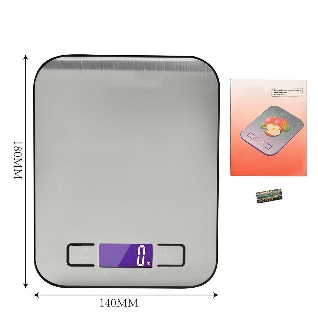 Balança Digital de Cozinha Inox alta precisão co